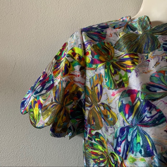 Psychedelic 60s butterfly fit and flare dress (pp) - Picture 8 of 9